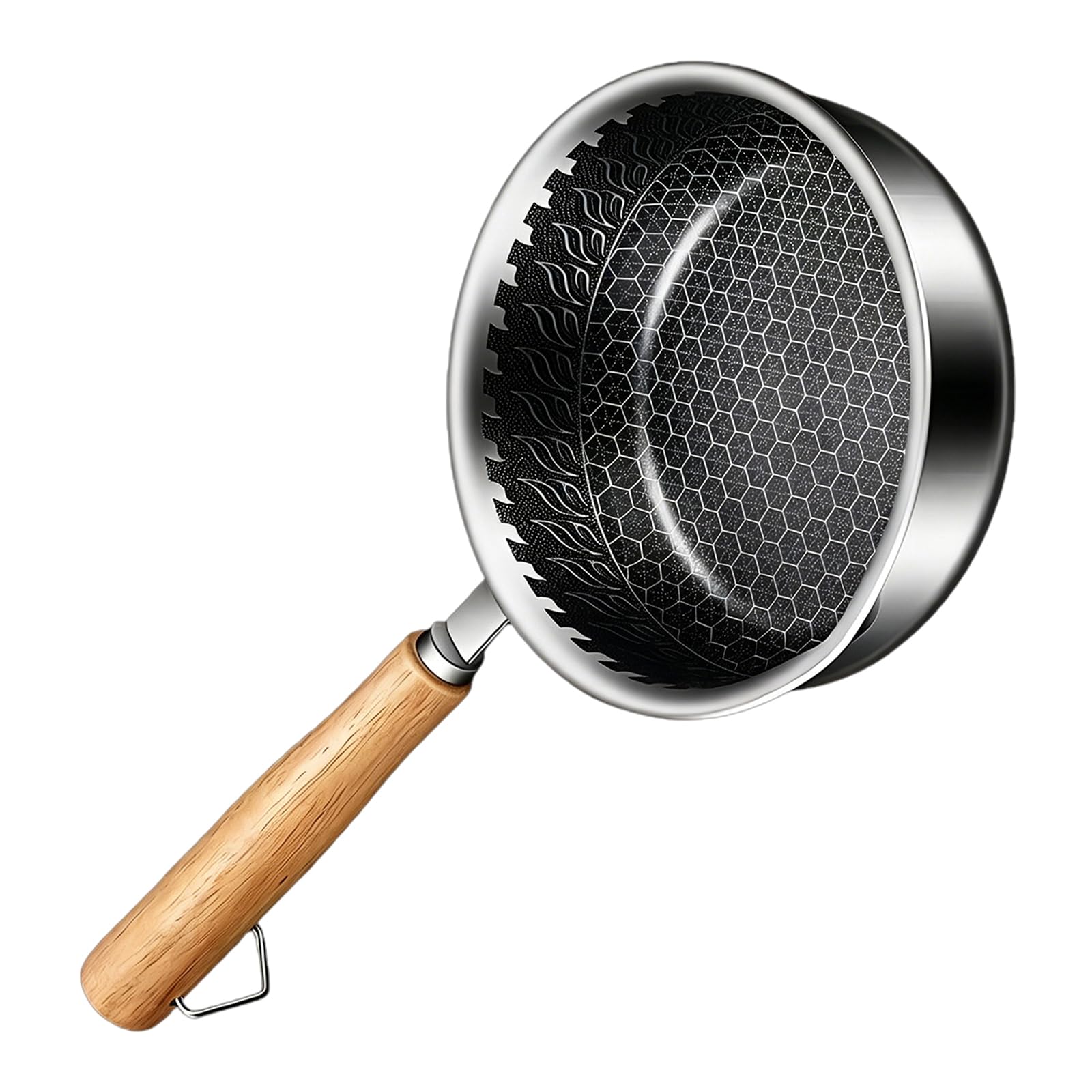 our fave Premium Stainless Steel Miniature Skillets with Natural Wood Handle Frying Pan Ideal for Omelets and Stir Frying Single Serve Cooking Container