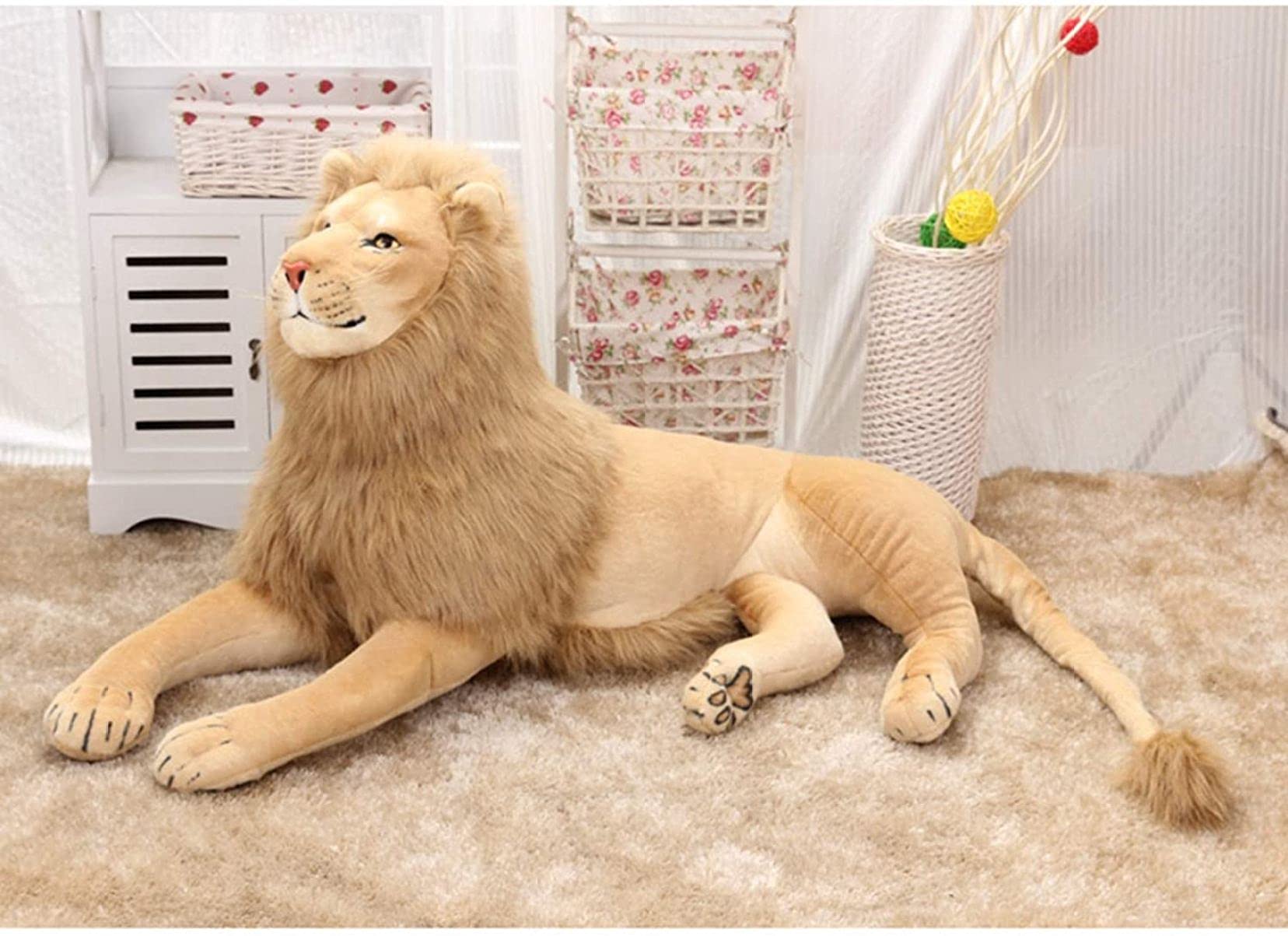 Amazon.co.jp: ライオン ぬいぐるみ リアル 獅子 タイガー