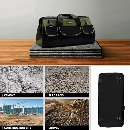 Miniatura 6 de FASTECH - Bolsa de herramientas de 20 pulgadas de boca ancha con base moldeada impermeable, bolsa de herramientas de boca ancha, bolsa organizadora