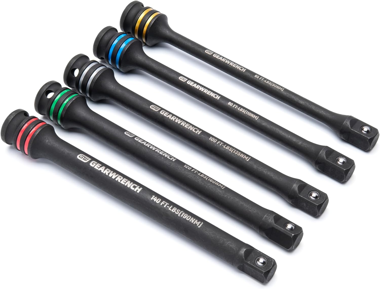 GEARWRENCH 5 Piece 1/2" Drive Torque Limiting Impact Extension Set | 89650