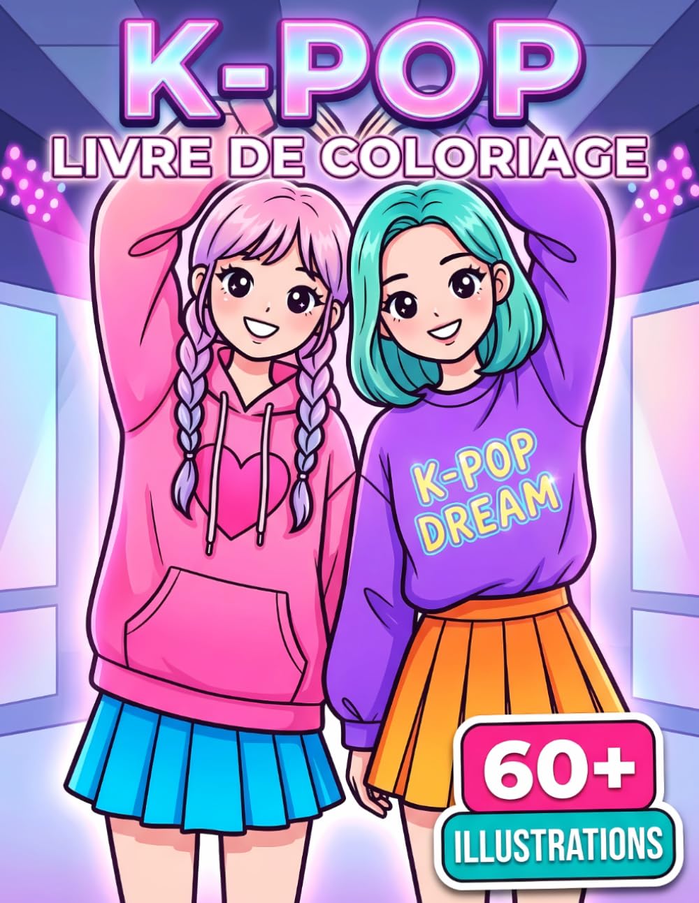 Livre de coloriage K-Pop: Une Excellente Idée Cadeau Comprenant Plus De 60 Superbes Motifs Pour Filles, Garçons Et Fans De Musique Asiatique Tendance