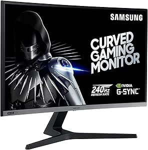 SAMSUNG 27-Inch CRG5 240Hz Curved Gaming Monitor (LC27RG50FQNXZA) – Computer Monitor, 1920 x 1080p Resolution, 4ms Response Time, G-Sync Compatible, HDMI,Black