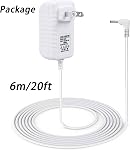 20FT Câble de chargeur de moniteur bébé pour HelloBaby HB66, HB50, HB6550,HB6560,HB6339, HB6336, HB6250, HB40 Moniteur bébé K05S050100U,5V Câble d'extension de câble de recharge de remplacement