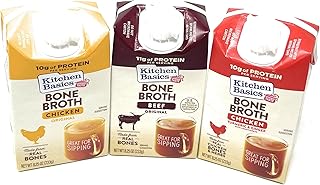 Kitchen Basics Bone Broth Variety Set - 3 flavors (Chicken Original, Beef Original, Chicken Turmeric & Ginger) - 8.25oz
