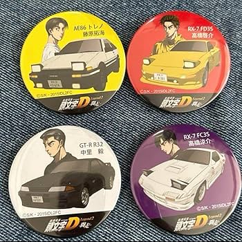 頭文字D 中里毅　完売品　缶バッチ 頭文字D イニD マグネット渋谷 ポップアップ 描きおろし 缶