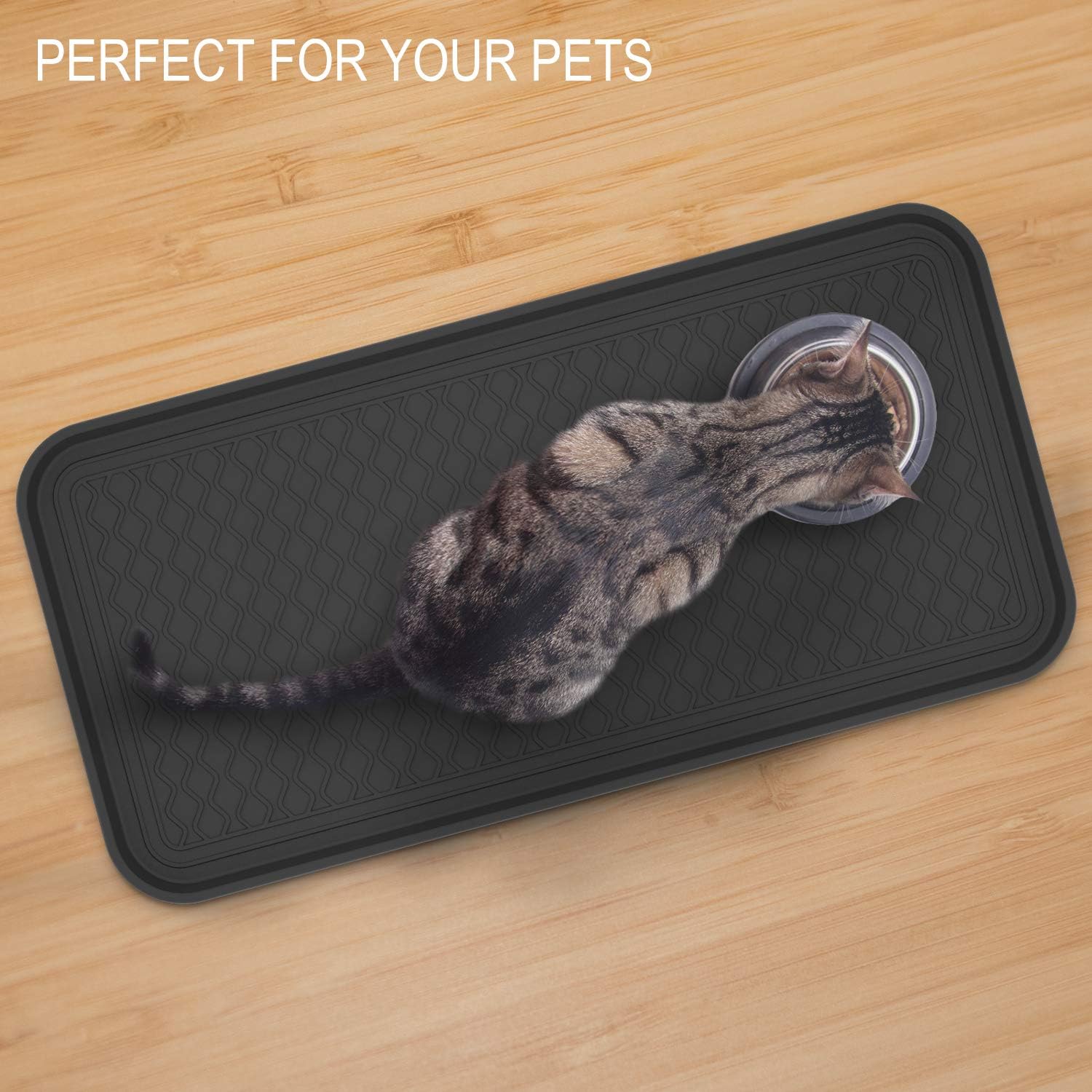 Magicfly Boot Tray for Entryway, Multipurpose Rubber Shoe Mat Tray, 30" x 15" x 1.2" Black Mat Tray for All Weather Indoor or Outdoor Use, 2 Pack