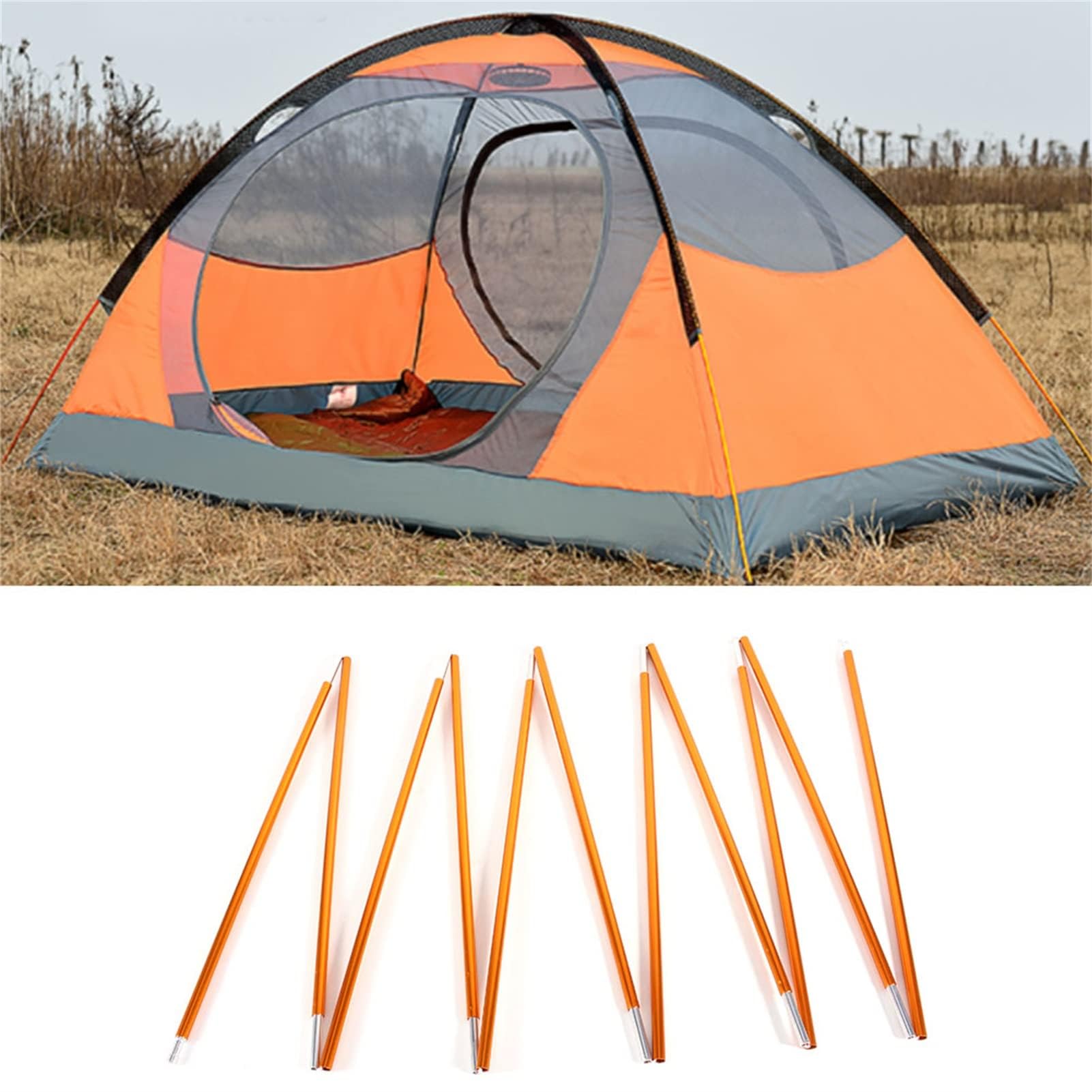 Kit de remplacement pour mât de tente, Durable et léger, Accessoires pour camping, Poteau de tente for randonnée, camping, bivouac