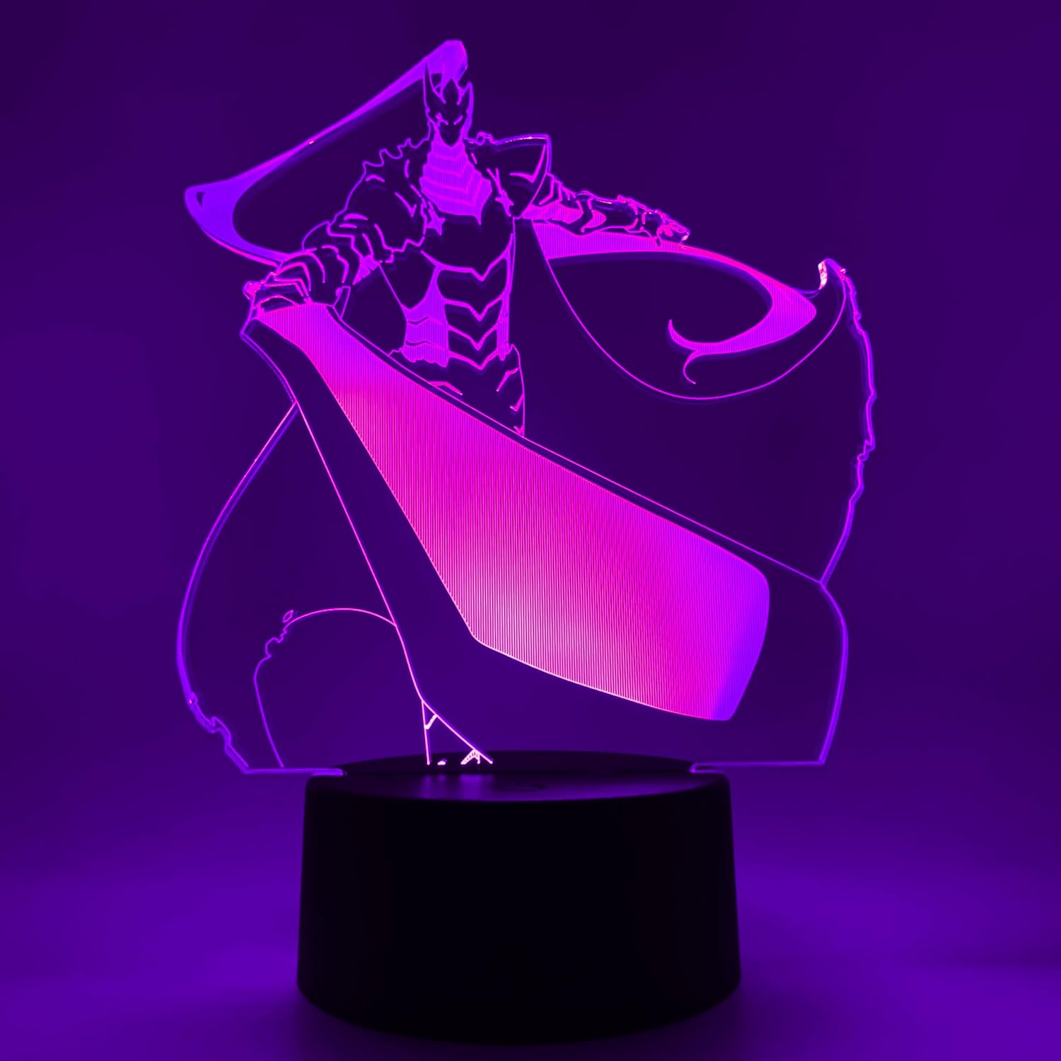 Otaku Lamps Shadow Igris Solo Leveling – Anime Lamp Figure Night Light, 16 Color RGB LED – 3D Anime Room Décor Gift for Otaku