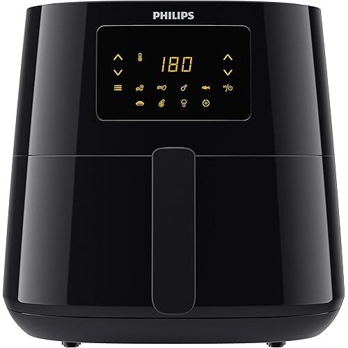 Philips Essential Airfryer XL 2.65lb/6.2L Capacity Digital Airfryer with Rapid Air Technology, Starfish Design, Easy Clean Basket, Black, (HD9270/91)