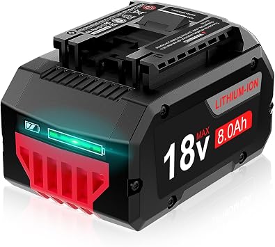 18V 8.0Ah Lithium-ion Battery Replace for Bosch 18V Battery 8Ah High Power Battery Compatible with Bosch 18V Tools and Chargers