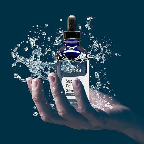 Miniatura 7 de Plata coloidal superior, Waiora, suplemento mineral líquido, 40 PPM, para apoyo inmunológico, botella de vidrio azul con cuentagotas (1 bote22 serv.)