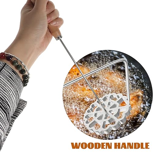 Miniatura 9 de Unomor Achappam - Molde para bunuelos, molde con mango de madera, moldes de flores de metal, rosetón, herramienta de galletas, moldes de aluminio