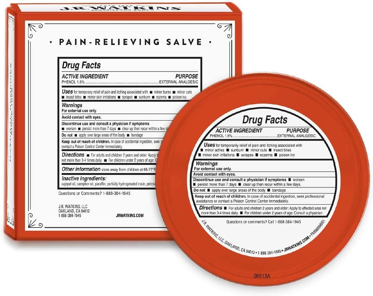 J.R. Watkins Apothecary Petro-Carbo Medicated First Aid Salve (Three Pack) 4.37oz : Antiseptic Ointments : Health & Household