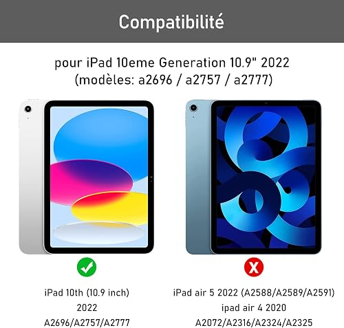 Hofsos Coque Clavier pour iPad A16 11/10 Ème Generation 2025/2022 11/10.9" - 3