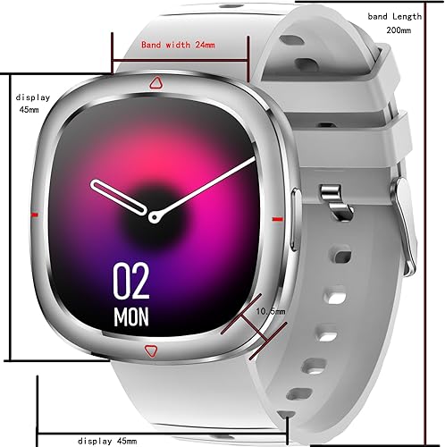 Miniatura 7 de Reloj inteligente para hombres y mujeres, rastreador de actividad física con impermeabilidad IP67, monitor de salud para presión arterial,