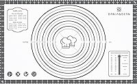 Vista 21 de Tapete de silicona, 24 x 36 pulgadas, extra grande, antiadherente, para hornear, con medición, tapete grueso reutilizable para mostrador de hojas