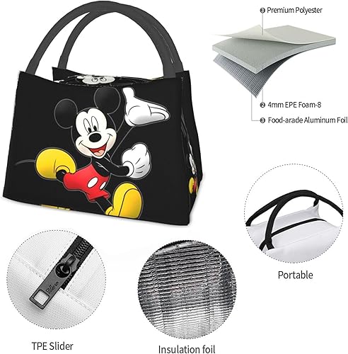 Miniatura 3 de Lonchera de dibujos animados para mujer, reutilizable, aislada, para oficina, trabajo, picnic, senderismo