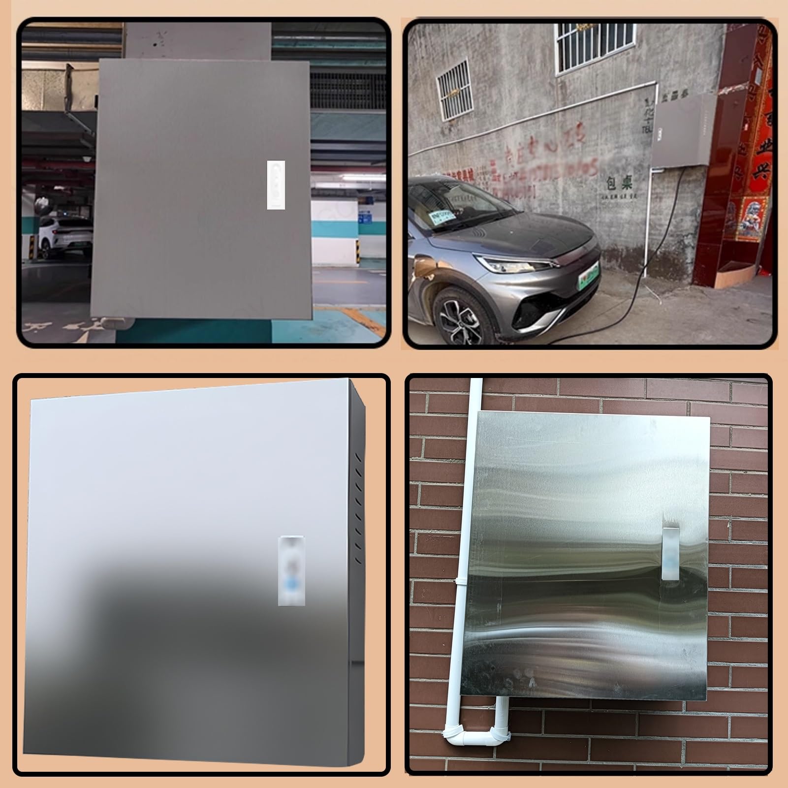 Schutzbox für EV Charger, Wallbox mit Digitalem Sicherheitsschloss, Gehäuse für Elektrofahrzeug Ladegeräte im Außenbereich, Universelle Abdeckung(50x25x70CM/20x10x28IN)