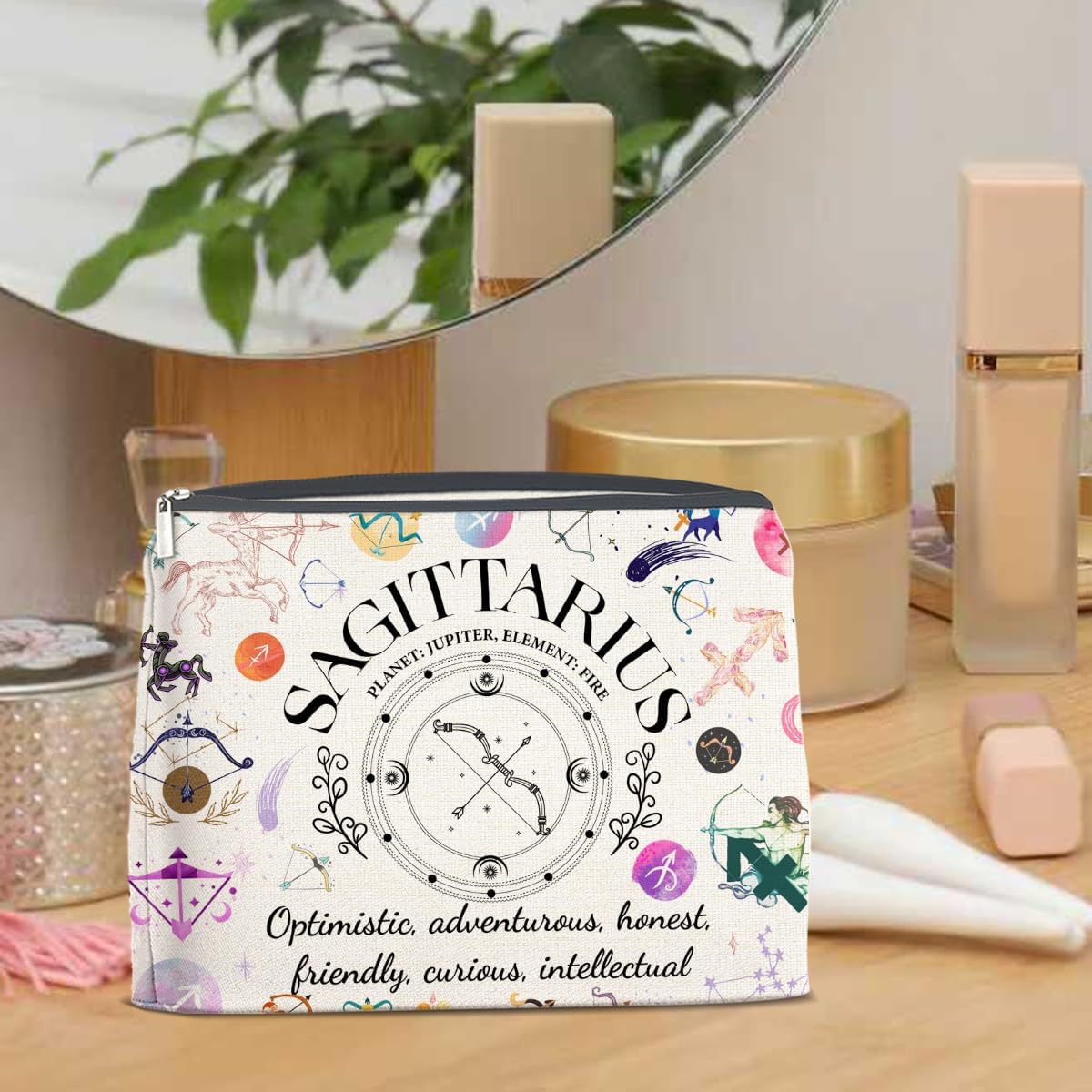 LyoGao Sagittarius Gifts for Women, Sagittarius Zodiac Makeup Bag, Sagittarius Birthday Gifts for Women Astrology Lovers - Image 5