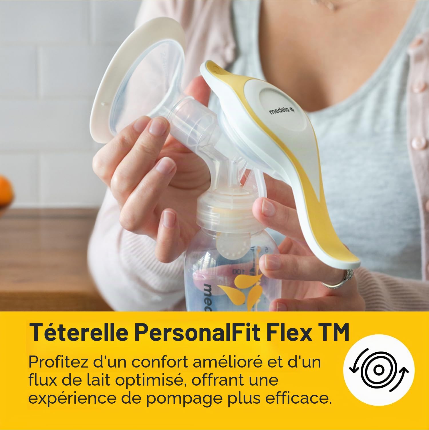 Harmony Flex Manual Breastpump, with 2-Phase Expression Technology, Compact, Lightweight & Ideal for Travelling