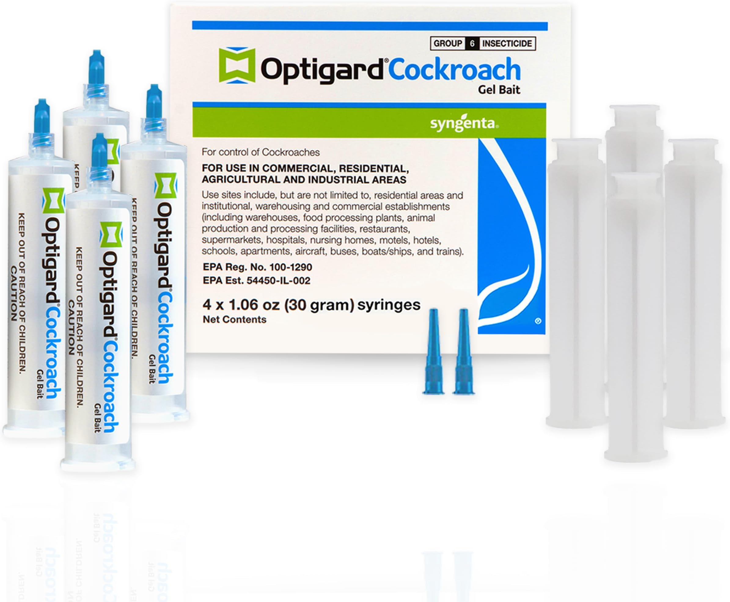 Opti-Gard Cockroach Gel- Roach Killer Indoor infestation - Prevent All Cockroach Species - 20 Tubes×30g - Full CASE