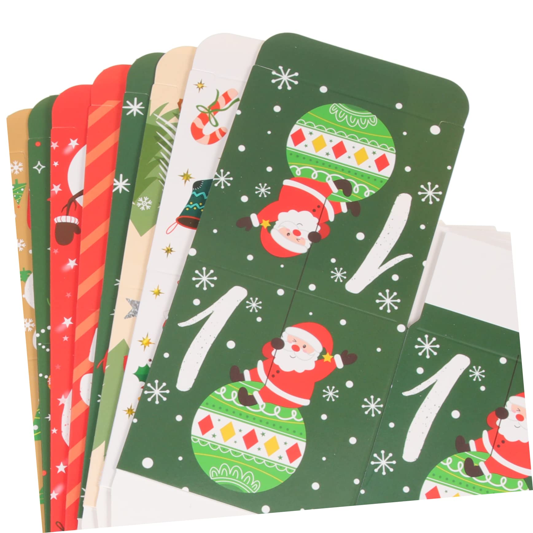 PRETYZOOM 96 Piezas Caja de dulces de cuenta regresiva cajas de de navidad de christmas wrapping paper navideños cajas de galletas dulces tratar
