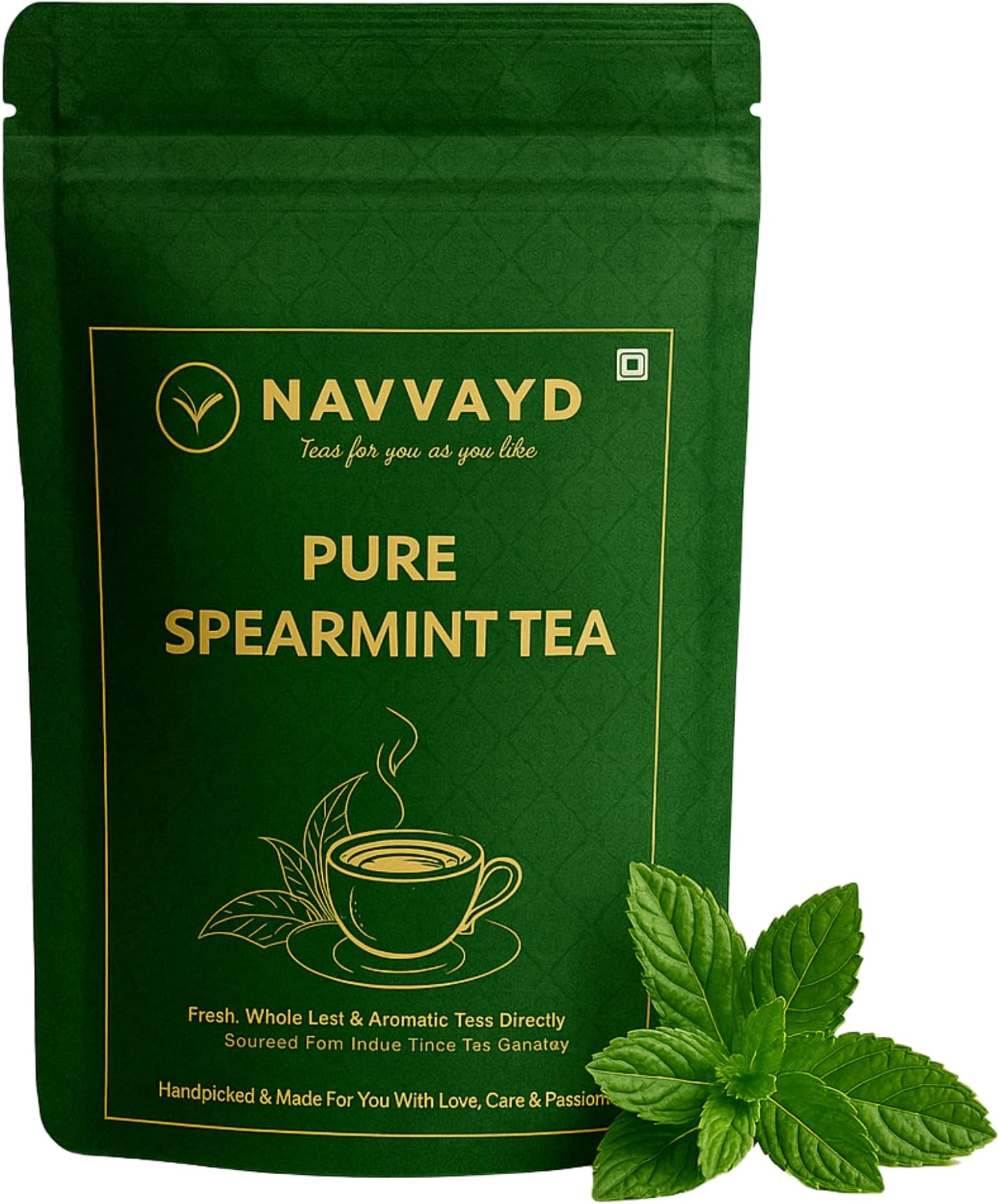 NAVVAYD Spearmint Tea (100 Grams, 50 Cups), Delicious & Healthy Tea with Natural Ingredients