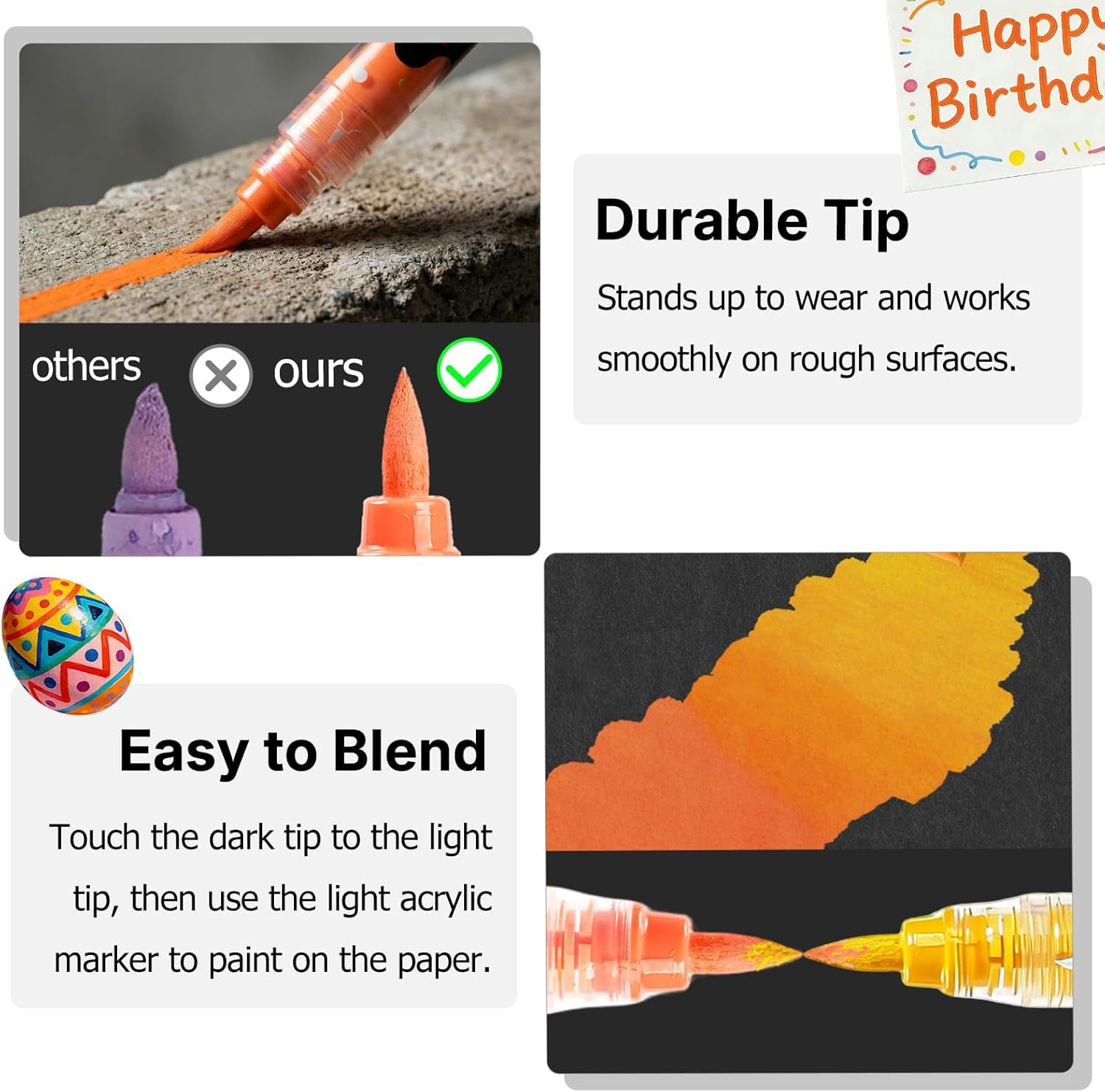 Dual Tip Acrylic Paint Markers – Automatic Ink Control，80 Vibrant Colors, True-to-Cap Ink, Quick-Dry & Durable Beginner Friendly with Organizer Gift for DIY, Glass, Mug, Rock, Canvas