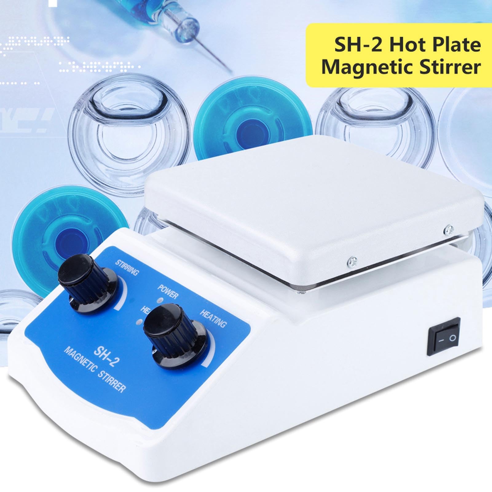Agitador Magnético Mezclador de Placa Calefactora de 100-1600 RPM con Placa Calefactora de Potencia de Calentamiento de 180 W Agitador Magnético para Soporte de Laboratorio