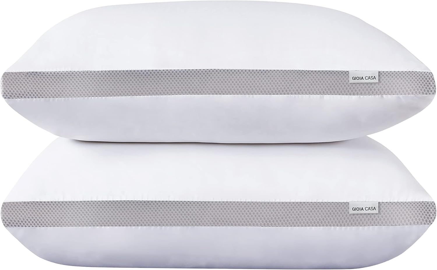 Gioia Casa Bamboo Cooling Pillows Twin Pack Luxury Plush DownLike