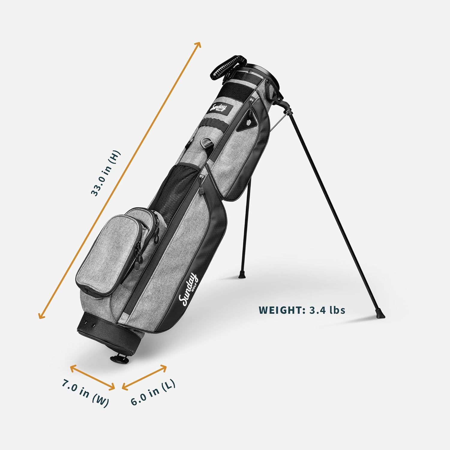 The Original Sunday Golf Loma XL Bag – Lightweight Golf Bag with Strap & Stand, Easy to Carry Pitch n Putt Stand Bag for Driving Range, Par 3 & Executive Courses, 3.4 lbs - Image 4