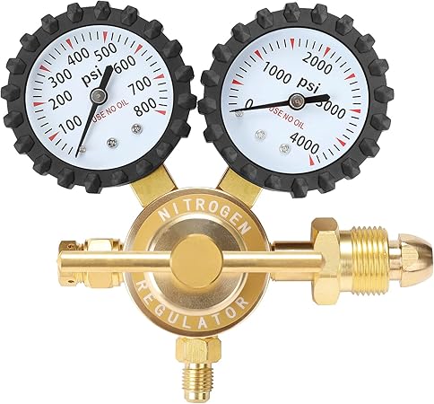 BETOOLL Nitrogen Regulator 0-800 PSI with Brass Inlet & 1/4" outlet