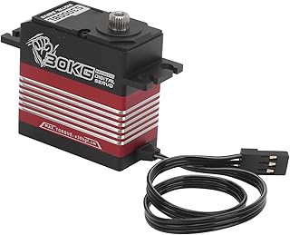 VGEBY Servo de engrenagem S3000BL 30 kg RC, servo digital com moldura de alumínio sem escova, engrenagem de motor sem escovas de torção grande para modelo de carro de 1/8 Acessórios para carros modelo