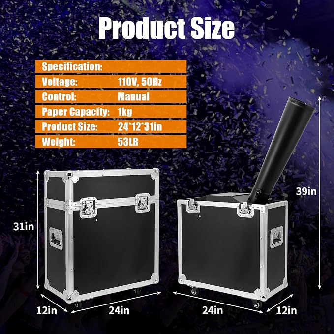 Máquina Manual de Confeti CO2 con Estuche para DJ y Eventos miniatura 4