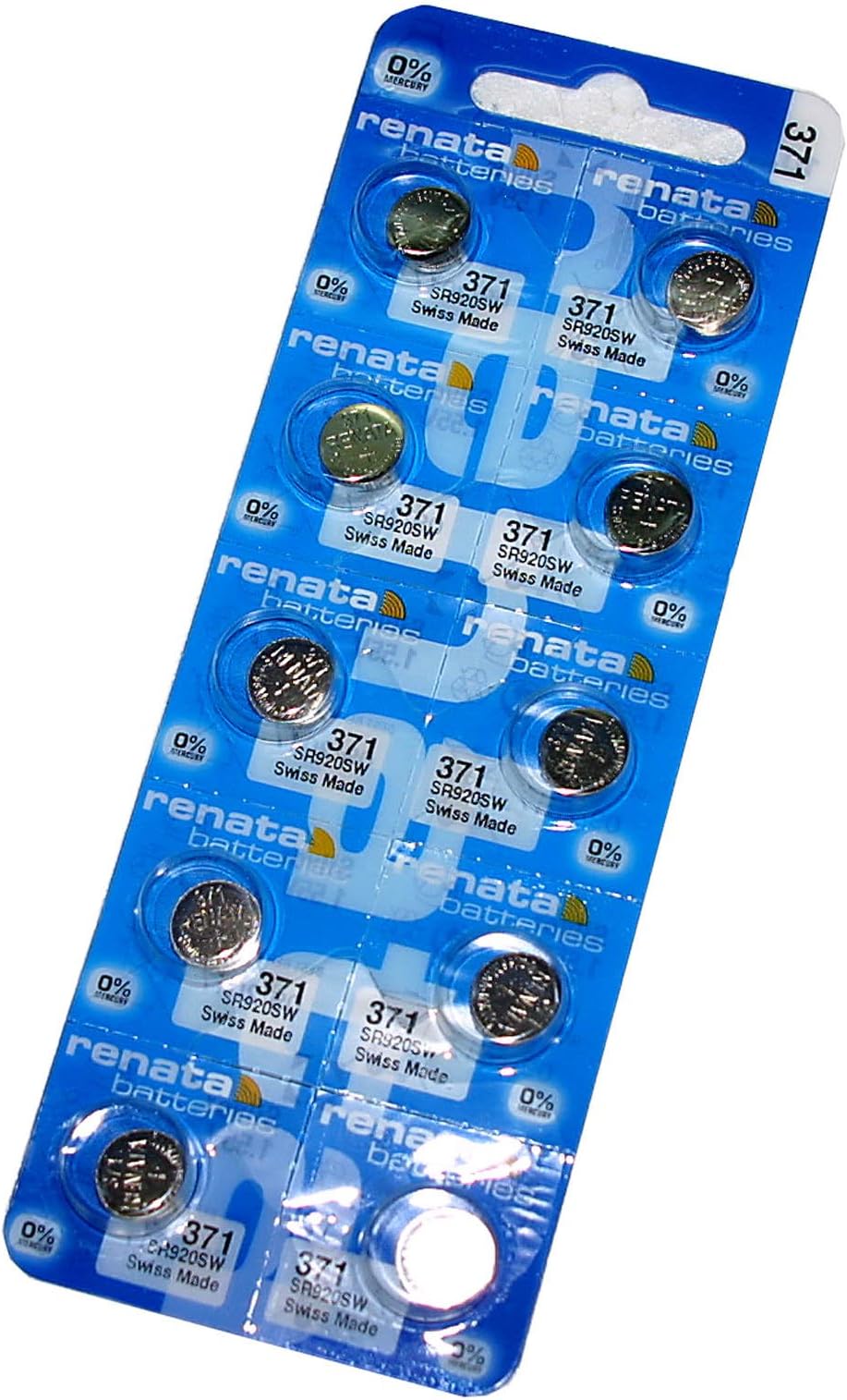 Renata Silver Oxide Watch Battery 371 - SR920SW (10 Batteries) …