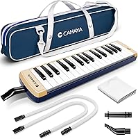 Vista 1 de CAHAYA - Instrumento Melódica de 32 teclas: boquilla de doble tubo, teclado de piano de aire, instrumento musical con bolsa de transporte, regalo