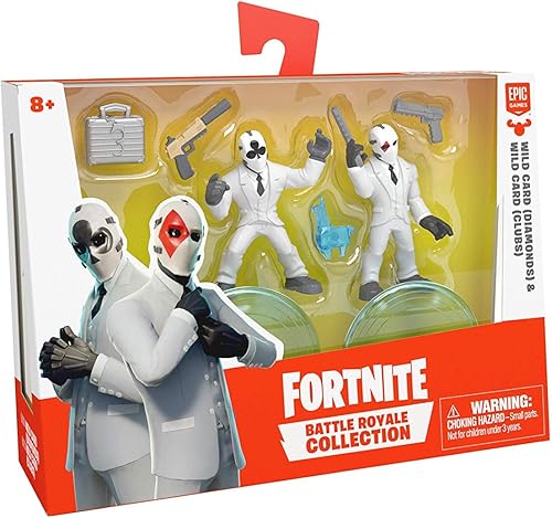 Miniatura 7 de Fortnite Colección Battle Royale – Wild Card – Diamantes y comodines – Clubs – Paquete de 2 figuras de acción
