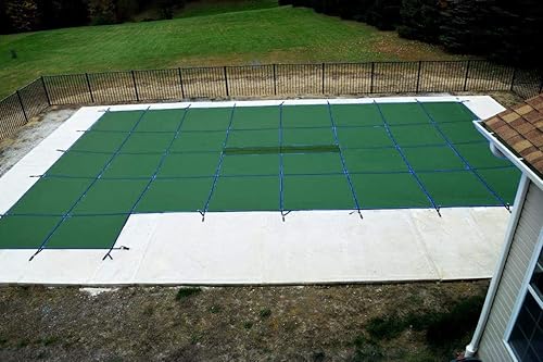 Vista 131 de WaterWarden Cubierta de seguridad sólida para alberca enterrada, cumple F1346 de la ASTM según UL, triple costura, con accesorios, 16 x 40 pies