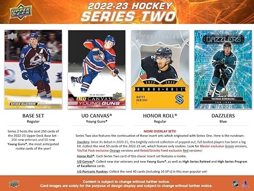 2022 2023 Upper Deck Hockey Series #2 Factory Sealed Unopened Blaster Box Of Packs Possible Young Guns Rookies And Jerseys #TOP4