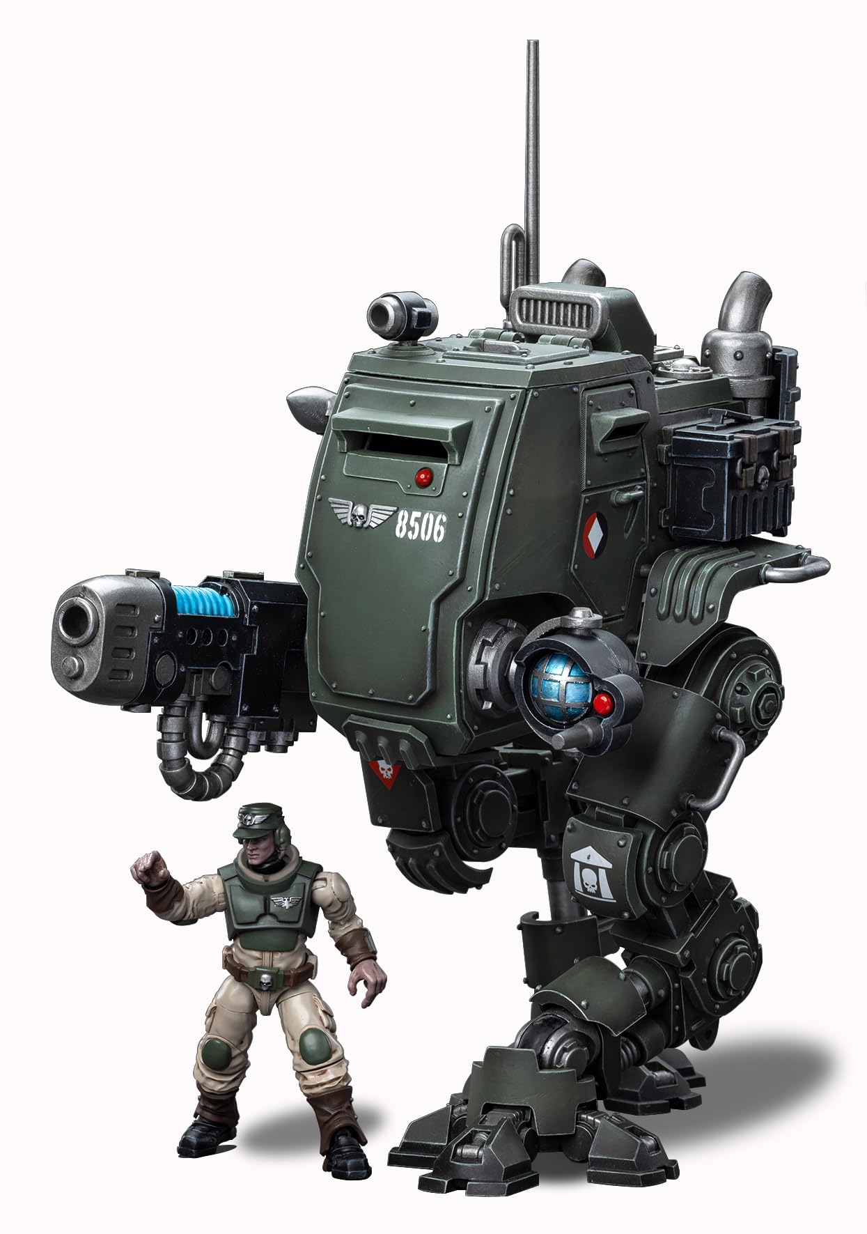 JOYTOY Warhammer 40K 1/18 Action Figures, Astra Militarum Cadian Armoured Sentinel Perfect for Collectors & Decor, Ideal Gift for Birthdays, Christmas, Character Figure - JT8940