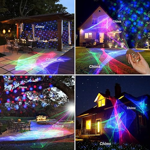 Miniatura 6 de Chims Mini proyector de luces para fiesta, nebulosa, proyector de iluminación remota para festival de Navidad, fiesta, camping, vacaciones, viajes