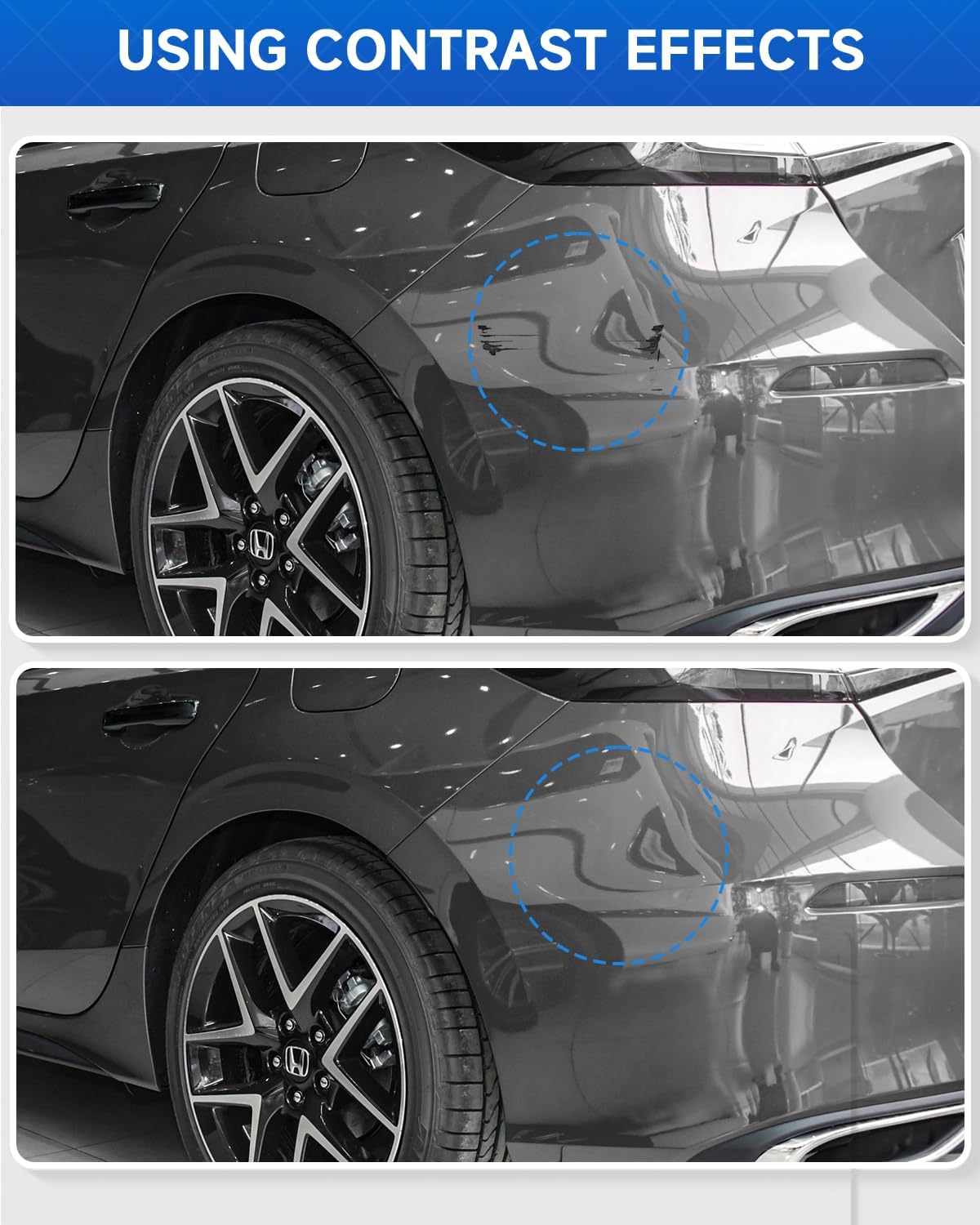 NH-797M Modern Steel Metallic Touch Up Paint Kit Compatible with Honda Exact Match Car Scratch Repair Touch Up Paint Kit