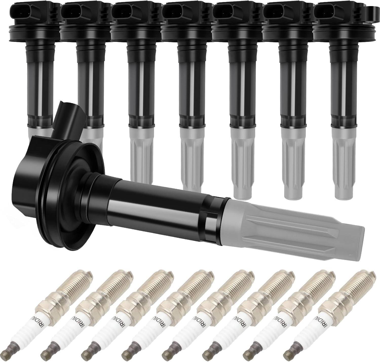 ASAPE Set of 8 Ignition Coil Pack with 8*Spark Plug Fit for 2011 2012 2013 2014 2015 2016 for Ford for F-150 5.0L 2011 2012 2013 2014 2015 2016 for Ford Mustang 5.0L, Replace UF622 DG542