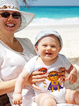 HESTYA 4 Pieces Baby Bodysuit Sublimation White Short Sleeve Shirt for Unisex Preemie Month Baby Boys Girls