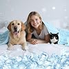 Premium Cooling Dog Blanket, Q-MAX>0.4 Cooling Blanket for Dogs, Washable Lightweight Summer Quilt for Pets and Humans, Self Cool Quilt for Cats, Cool Throw for Hot Sleepers, 37