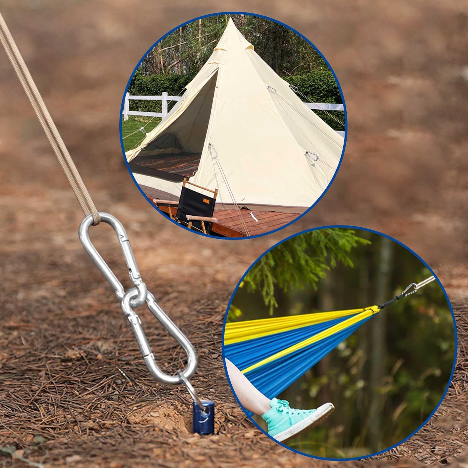 20 Pièces Mousqueton INOX,Argent Mousqueton Escalade,Petit à Ressort Porte-Clés,Mousquetons Charge Maximale de 36 KG pour Sac à Dos Laisse Chien Camping Pêche Voyage
