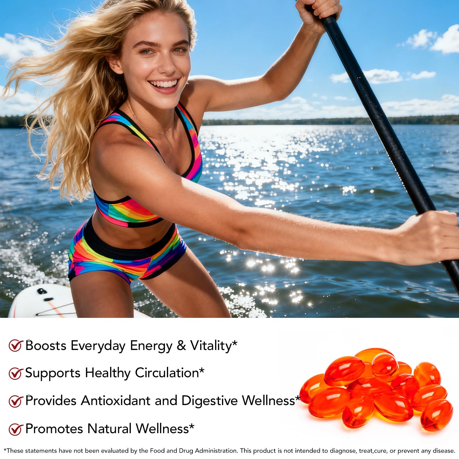 Cayennepfeffer Softgels, 12-in-1 Nahrungsergänzungsmittel mit Cayennepfeffer, Vitaminen D3, K2 & E, mit Weißdorn, Rote Bete & Kurkuma, 240 Weichkapseln