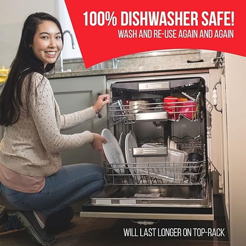 Miniatura 3 de MESS Reusable Kitchen Labels – White Dry Erase, 3x4 in, 48-Pack – Erasable Organizing Stickers for Fridge & Freezer