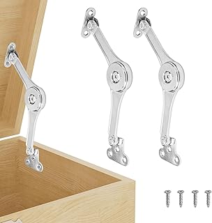 HBL' 2 Pack | Adjustable Lid Stay Hinges for Small Wooden Toy Boxes & Ch...