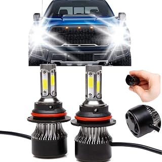 LED Headlight Bulb 9004 HB1 High Low Dual Beam 24000LM 4 Sides COB Chips High Power 240W Super Bright 6000K White Headlamp Fog Light DRL Replacement Kit